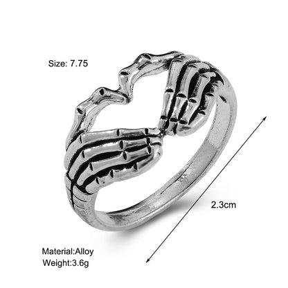 New Creative Retro Fashion Personality Domineering Jewelry Jewelry Ghost Finger Shaped Ring