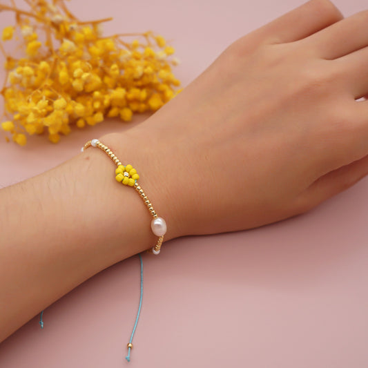 Gooddiy Wholesale Jewelry Fashion Beads Hand-woven Small Daisy Bracelet