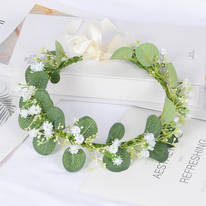 Fashion Garland Simulation Gypsophila Eucalyptus Headband Headdress