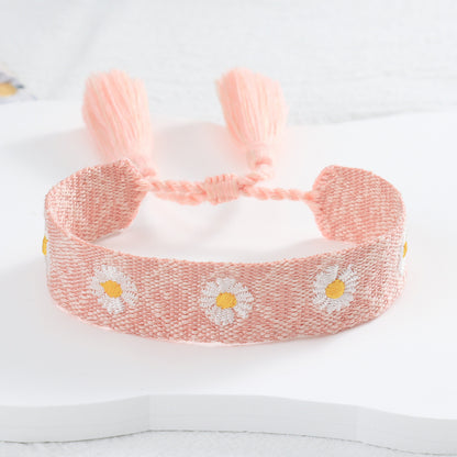 Simple Style Classic Style Flower Polyester Knitting Women's Bracelets