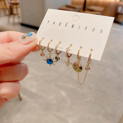 Yakemiyou Fashion Letter Copper Artificial Gemstones Earrings In Bulk