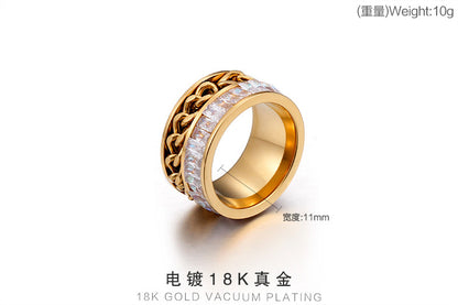 Wholesale Titanium Steel Chain Rotating Stainless Steel Ring Gooddiy