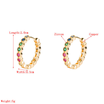 Fashion Copper Micro-inlaid Zircon Earrings