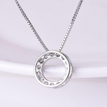 Elegant Simple Style Geometric Alloy Plating Inlay Zircon Women's Pendant Necklace