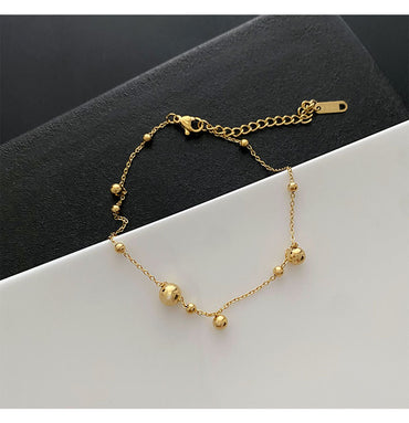 Fashion Geometric Titanium Steel Plating Anklet