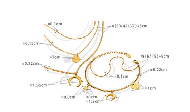 Fashion Geometric Titanium Steel Bracelets Necklace