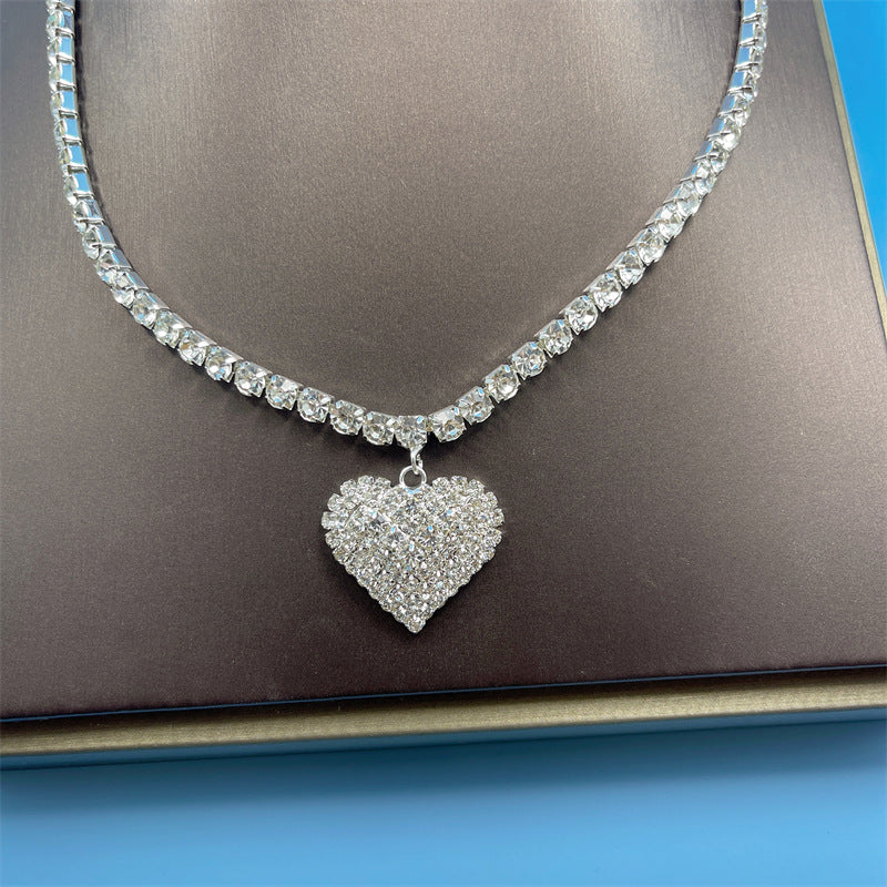 Fashion Heart Rhinestone Women's Necklace