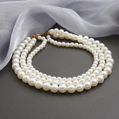 Elegant Geometric Artificial Pearl Beaded Women's Necklace