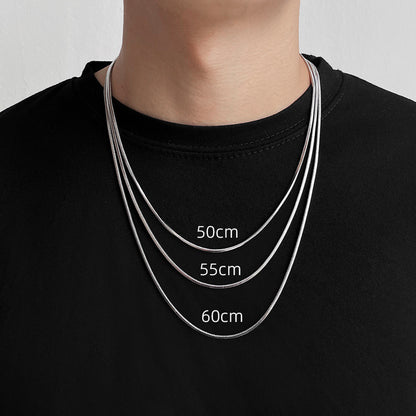 Fashion Solid Color Titanium Steel Plating Necklace 1 Piece