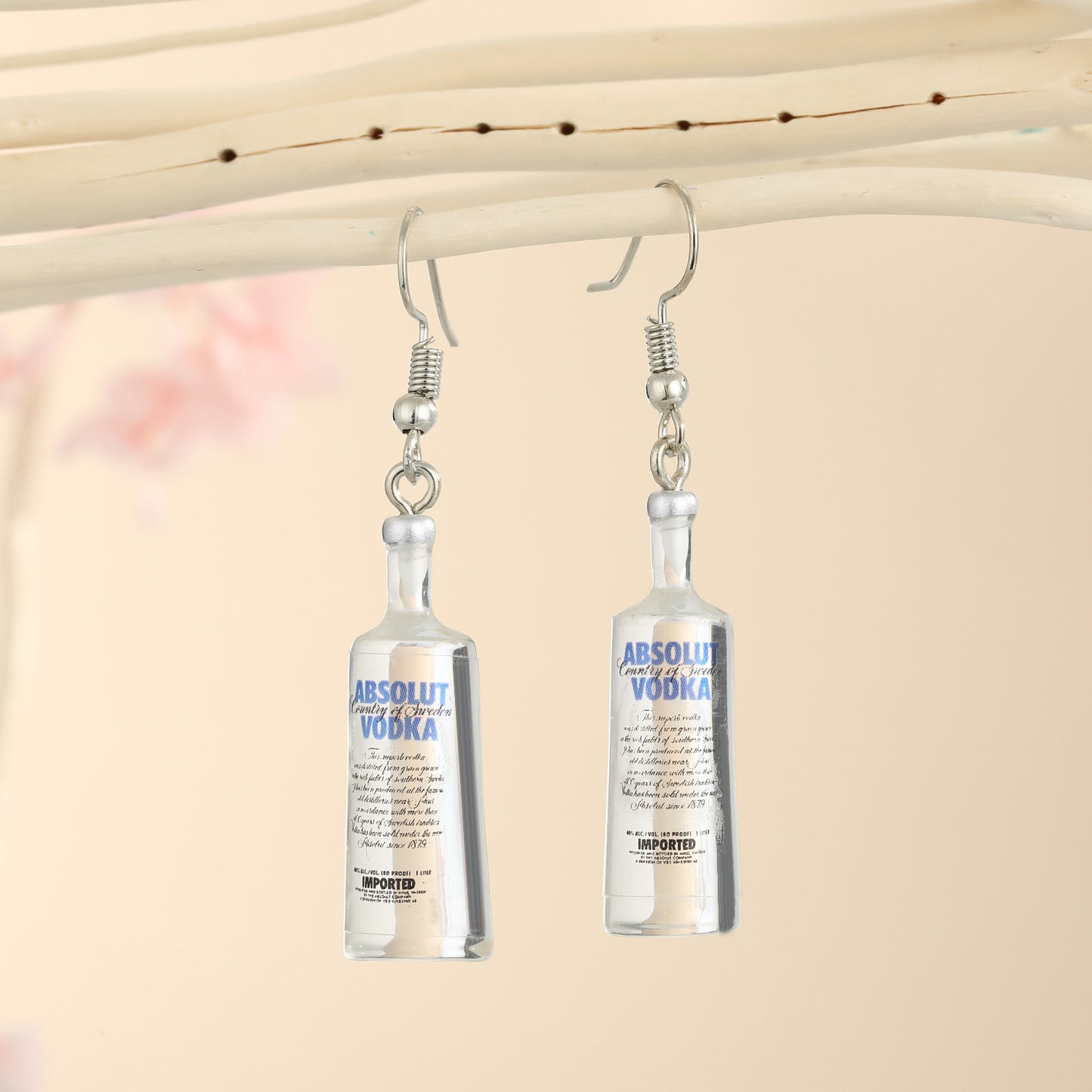 Wholesale Jewelry Vodka Bottle Pendant Earrings Gooddiy