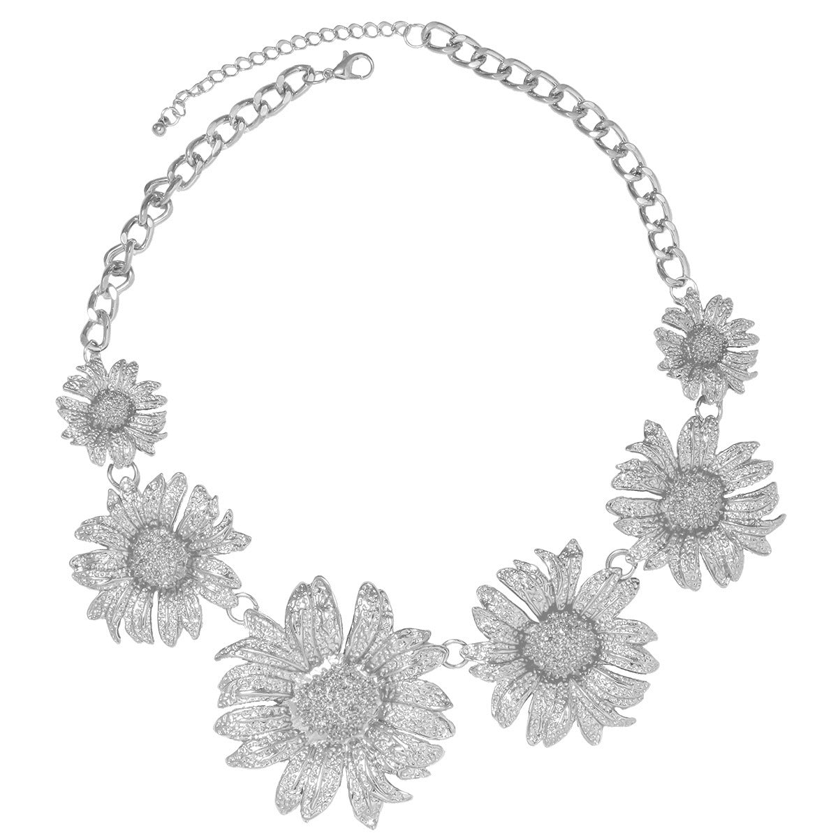 IG Style Exaggerated Flower Alloy Plating Women's Earrings Necklace