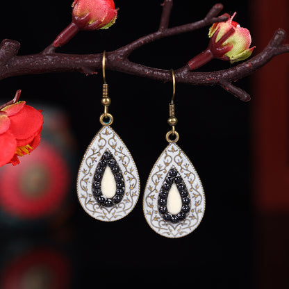 1 Pair Retro Water Droplets Alloy Plating Women's Drop Earrings