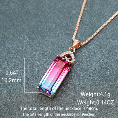 Simple Style Square Alloy Copper Pendant Necklace