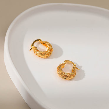 1 Pair Basic Retro Geometric Plating Copper 18k Gold Plated Earrings