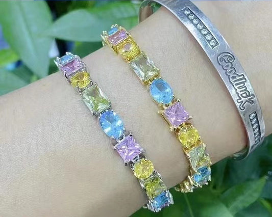 1 Piece Fashion Geometric Copper Plating Zircon Women's Bracelets