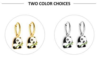 Fashion Animal Stainless Steel Plating Dangling Earrings 1 Pair