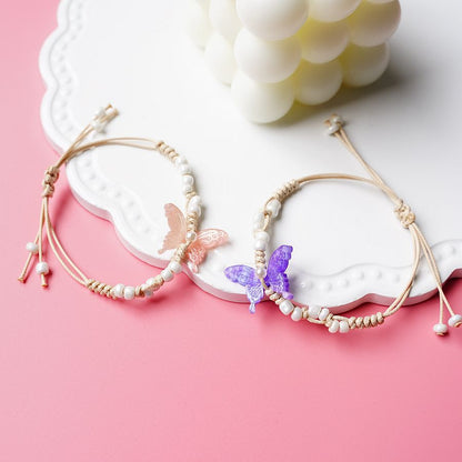 Fashion Butterfly Alloy Beaded Women's Bracelets