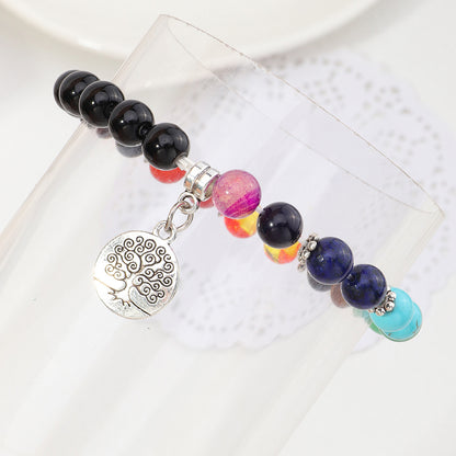 Fashion Colorful Bead Tree Of Life Alloy Bracelet Wholesale