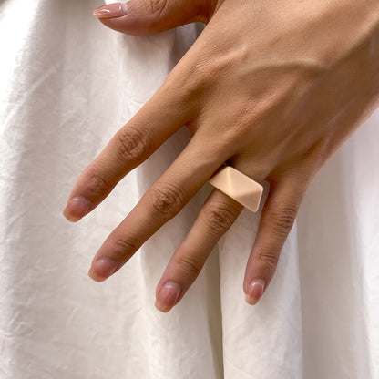 Simple Style Geometric Arylic Women's Open Rings