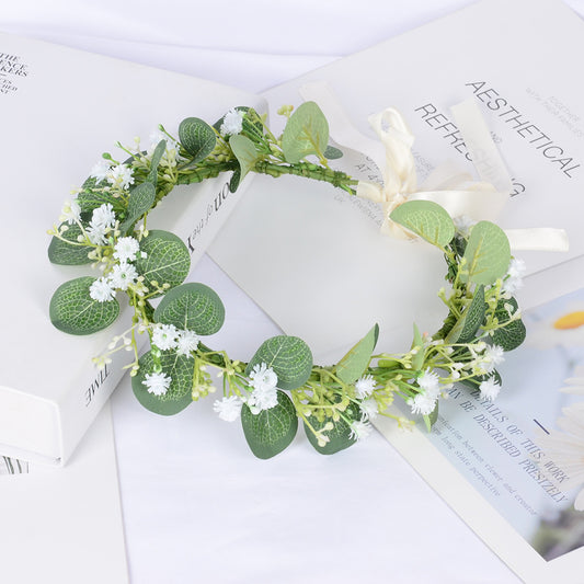 Fashion Garland Simulation Gypsophila Eucalyptus Headband Headdress