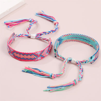 Ethnic Style Geometric Polyester Cotton Knitting Unisex Bracelets