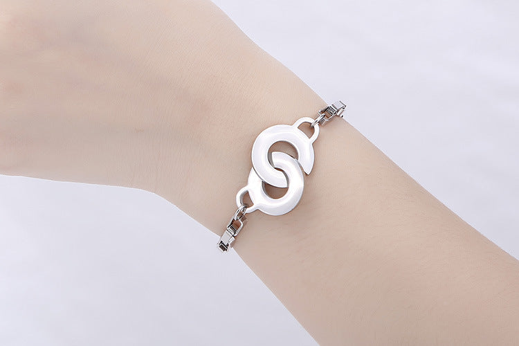 Stainless Steel Jewelry Geometric Splicing Chain Ladies Bracelet Jewelry Wholesale