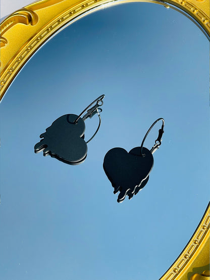 Retro Heart Shape Arylic Women's Drop Earrings