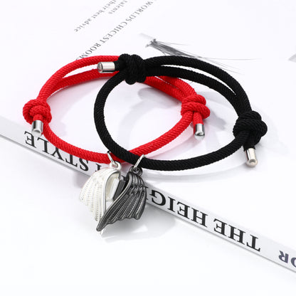 Elegant Classic Style Wings Alloy Plating Valentine's Day Couple Bracelets