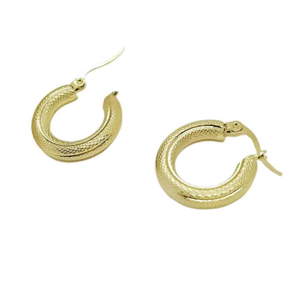 1 Pair Streetwear Solid Color Plating Stainless Steel Hoop Earrings