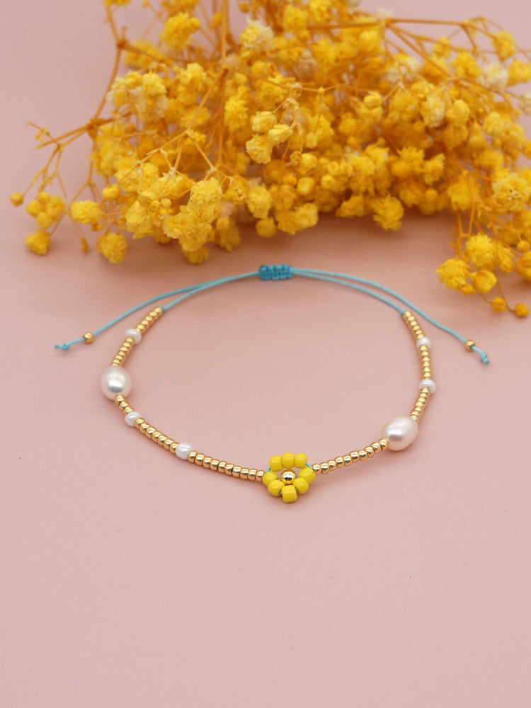 Gooddiy Wholesale Jewelry Fashion Beads Hand-woven Small Daisy Bracelet