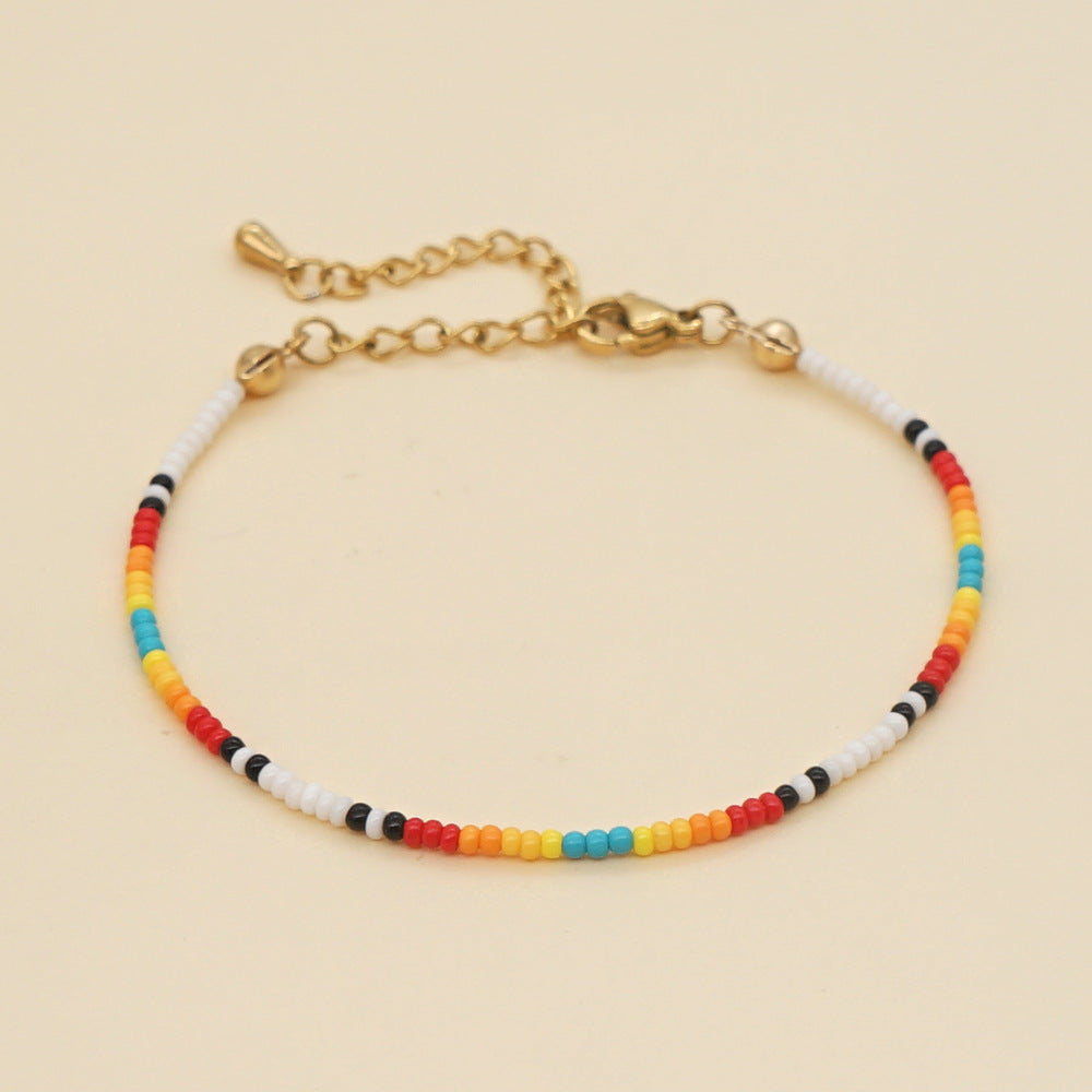 Ethnic Style Color Beaded Couple Bracelet Wholesale Jewelry Gooddiy