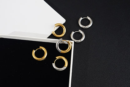 Ins Style Geometric Titanium Steel Plating No Inlaid Earrings