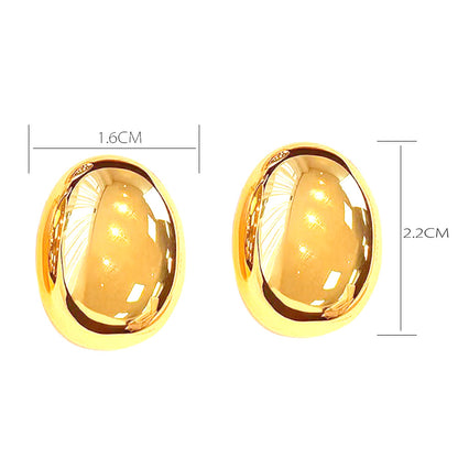 1 Pair IG Style Oval Plating Alloy Earrings