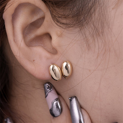 1 Pair Simple Style Geometric Plating Stainless Steel Hoop Earrings Drop Earrings