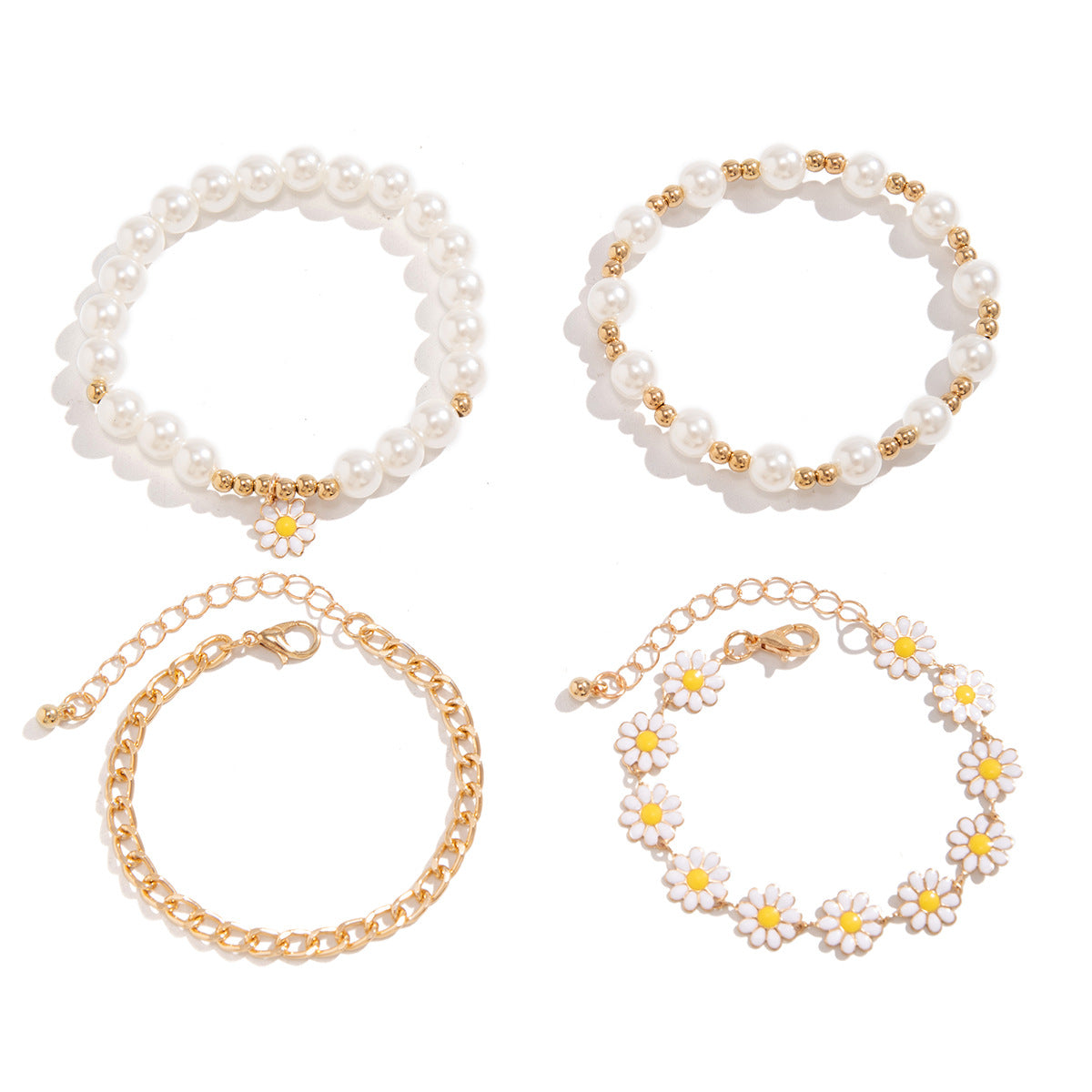 IG Style Sweet Star Daisy Alloy Soft Clay Plating Women's Bracelets