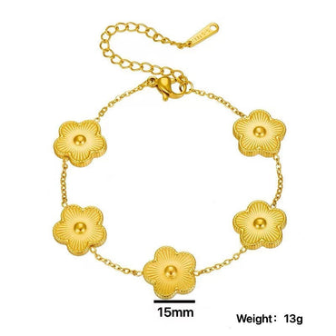 Chic Snowflake Flower Titanium Steel 18K Gold Plated Necklaces