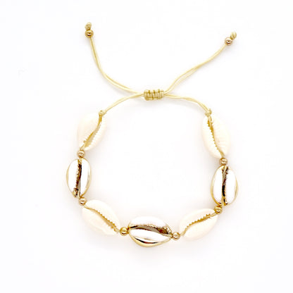 1 Piece Simple Style Geometric Shell Knitting Women's Bracelets