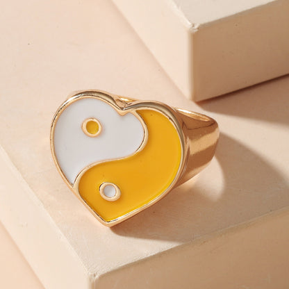 Wholesale Jewelry Heart Tai Chi Ring Gooddiy