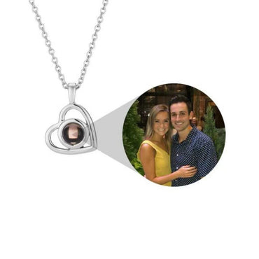 Love Heart Projection Necklace • Customized Photo Projection Necklace • Memorial Pendant • Trendy Best Friend Gift • Gifts for Her