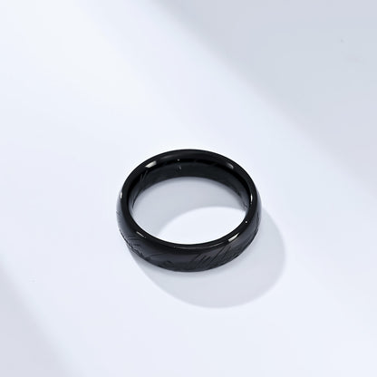 1 Piece Fashion Symbol Titanium Steel Polishing Rings