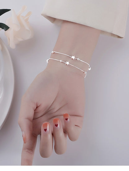 Elegant Star Sterling Silver Plating Bracelets