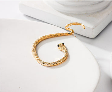 1 Piece Fashion Snake Alloy Stoving Varnish Zircon Women's Ear Hook