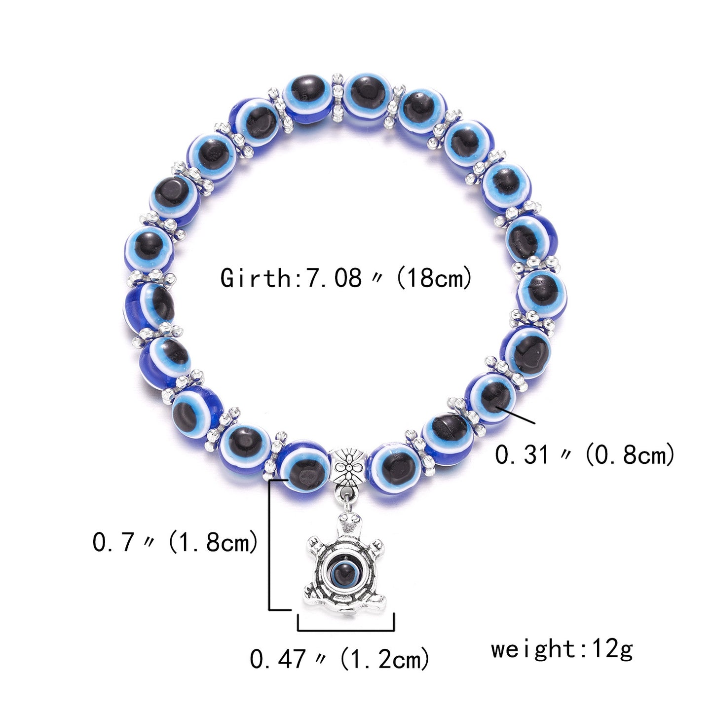 Fashion Eye Alloy Resin Beaded Unisex Bracelets