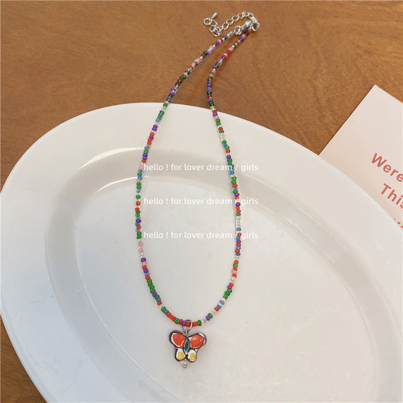 1 Piece Fashion Butterfly Beaded Beaded Women's Pendant Necklace