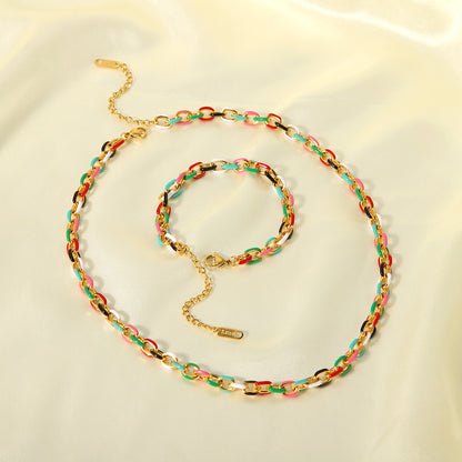 Wholesale Ig Style U Shape Stainless Steel Plating Gold Plated Bracelets Necklace