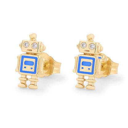 1 Pair Cute Simple Style Cartoon Plating Sterling Silver Zircon Ear Studs