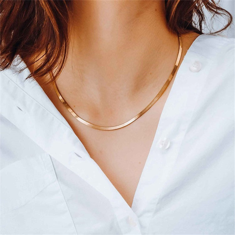 Fashion U Shape Stainless Steel Plating Necklace