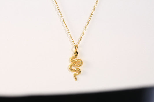 Simple Style Snake Sterling Silver Plating Pendant Necklace