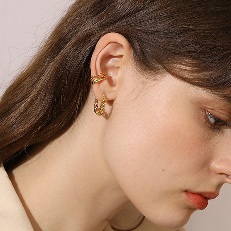 Geometric Plating Stainless Steel No Inlaid Gold Plated Earrings