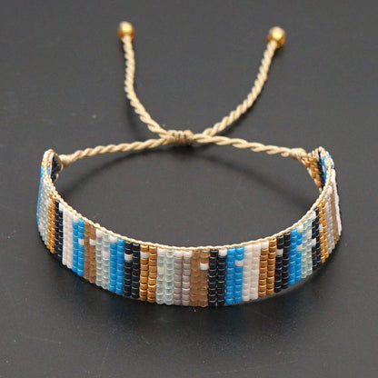 Miyuki Rice Beads Hand-woven Bohemian Retro Bracelet